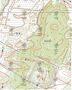 Góra Donas - mapa